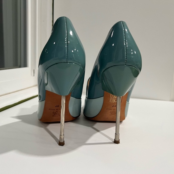 Kurt Geiger London Bond Blue Leather Courts Heels  37 - Picture 5 of 16